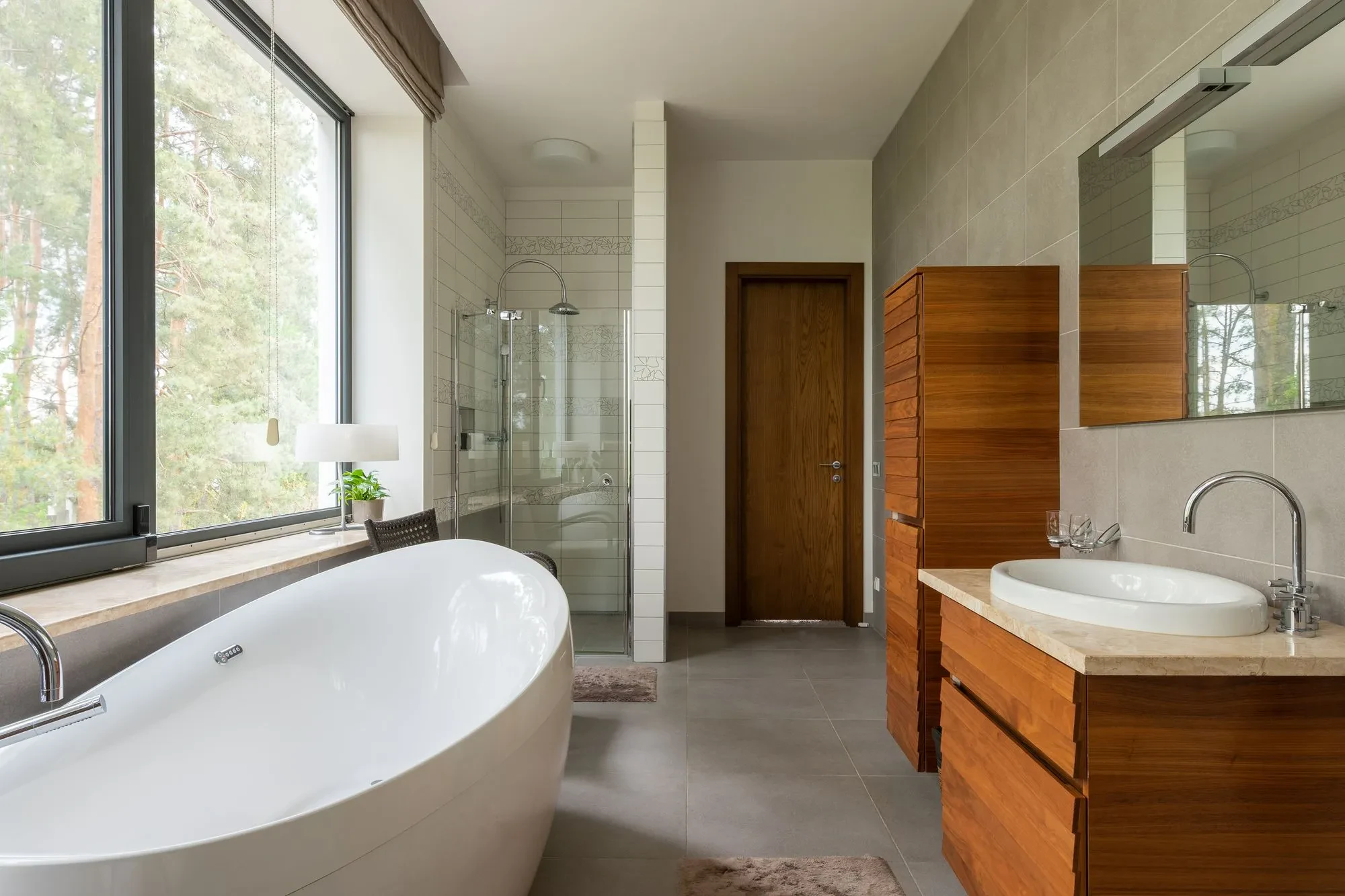 A bathroom remodeling project completed by Capitol Paint Pros